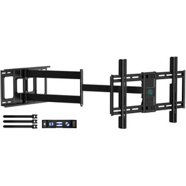 HCMOUNTING Long Arm TV Wall Mount for 42-80 inch TVs, Full Motion with 43 inch Extension Articulating Arms, Swivel and Tilt TV Bracket, Holds up to 110 lbs, Max VESA 600x400mm