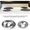 4PCS Chrome Range Drip Pans,Replacemen Electric Stove Drip Pans,Include 2