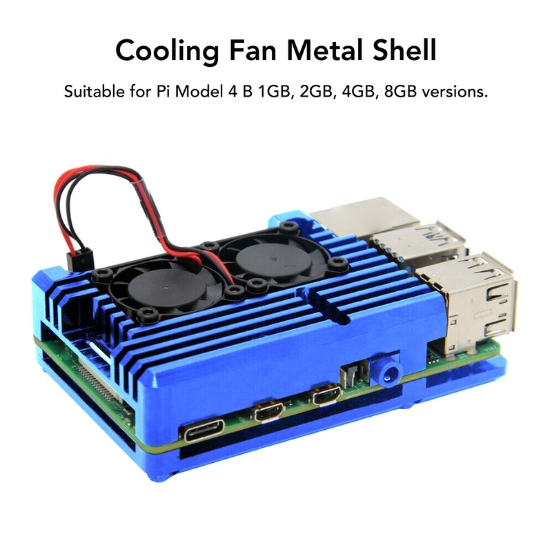 4B Cooling Fan Metal Shell Aluminum Alloy Case with Heatsink