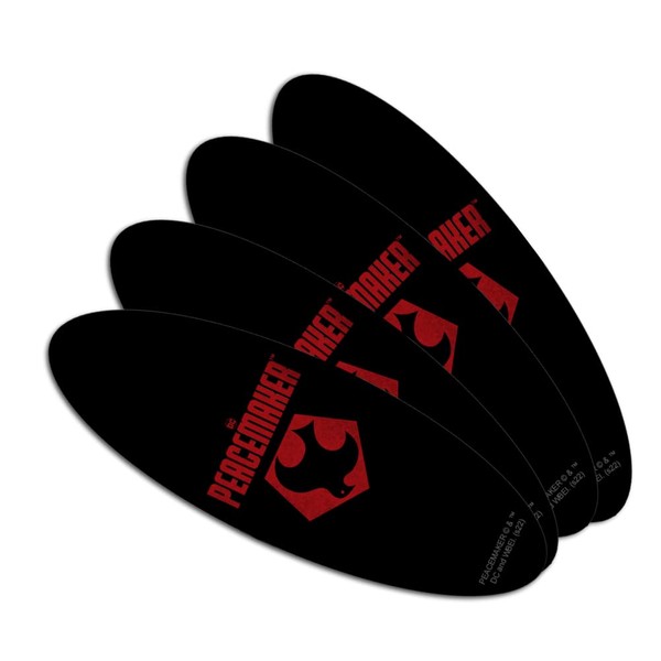 Peacemaker Logo Double-Sided Oval Nail File Emery Board Set 4