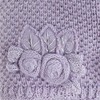 Little Girls Flower Applique Angora Blend Knit Hat/Scarf Set (1-Small,