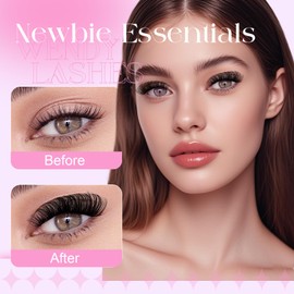 Cluster Lashes C Curl Individual Eyelashes Natural 80D-10-18mm Mixed Wispy Lash Clusters Reusable DIY Lash Extension at Home(FKDP-lash-80D-C)