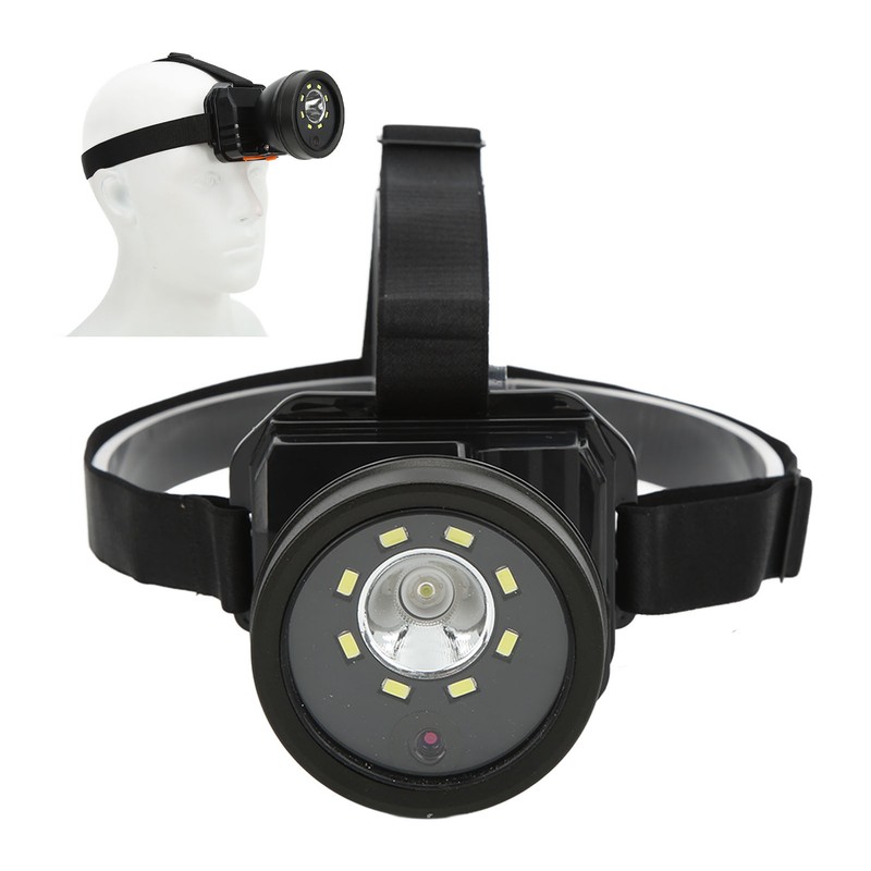 Head Mounted Action Camera 1080P HD Video Camcorder Led Headlamp