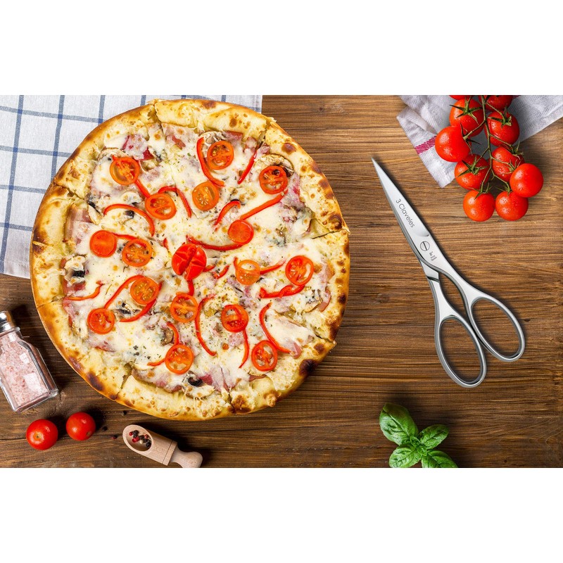 3 claveles 404 – 8 Inch Kitchen Scissors, Stainless Steel