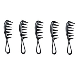 IWOWHERO 5pcs Wide Tooth Hair Comb Professional Static Detangling Comb for Hair Types for Salon Home Use for Easy Styling