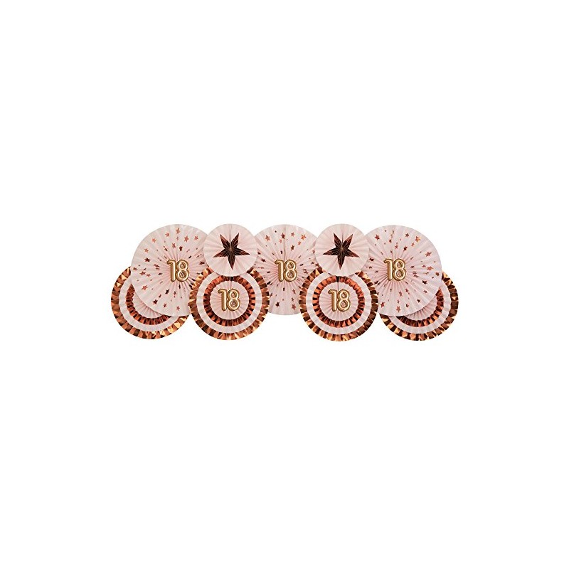 Neviti Glitz and Glamour Faltrosetten, Pink/Roségold"18"