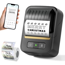 Byeodio N20 Portable Bluetooth Thermal Printer Inkless Label Maker Machine for Small Business, Home, Kitchen, School, Office Organization, Black