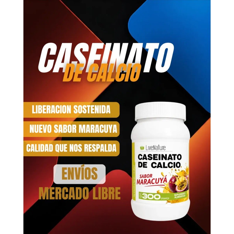 Caseinato Calcio Livenature Maracuyá 300 Gramos