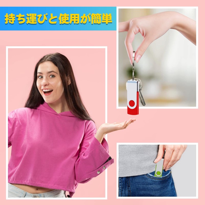 EASTBULL USB Flash Memory USB 2.0 Flash Drive 360° Rotatable