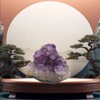 Beufee 2pcs Irregular Natural Amethyst Cluster, Amethyst Crystal Geode Cluster