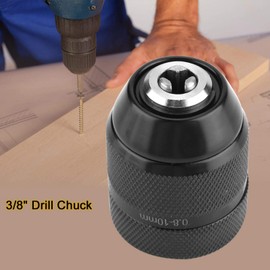 3/8" Keyless Drill Chuck, Universal Replacement Thread 0.8mm-10mm Keyless Metal Drill Chuck for Hand Electric Drill