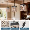 Tarentlight Rustic Wood Hanging Light Plug in, Adjustable Chain Boho