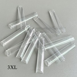 AddFavor 3XL Square Nail Tips 240pcs Clear Extra Long Tapered Square Fake Nails Half Cover No C Curve Artificial Acrylic False Nail Tips for Professional Nail Salon and Home DIY