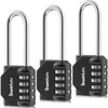 SharkByte Combination Padlock [2.6" Long Shackle] 4-Dial Heavy Duty Combination