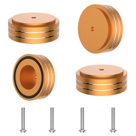 Tertullus 4 Pcs Speaker Feet Aluminum HiFi Turntable Feet Isolation Feet Aluminum Stand Speakers Spikes Audio Pads 58x22mm for HiFi Amplifier/Speaker/Turntable/Player(Gold)