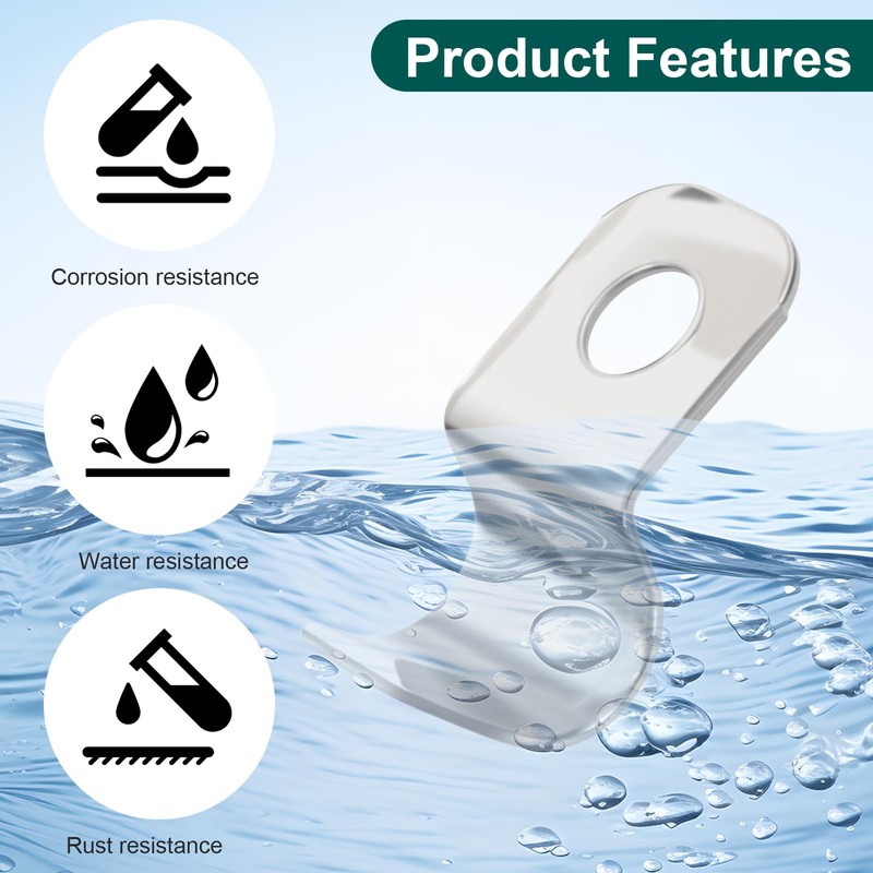 100 PCS 1/4 Outdoor Cable Clips with One-Hole, Stainless Steel