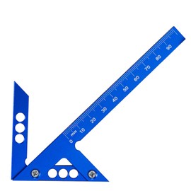 Centre Scriber, Metric Centre Scribing Gauge, 45 90 Degree Aluminium Alloy High Precision Layout Measuring Tool, Scribing Tool, Woodworking Measuring Tools for DIY, Woodworking