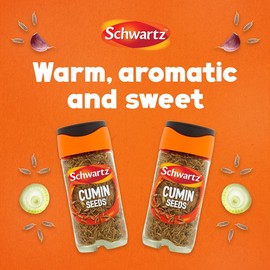 Schwartz Cumin Seeds 35 G | Jar | Pack of 6 | Warm, Aromatic and Sweet Taste | Essential, Versatile Spice, Elevates Home-Cooked Meals | Perfect for Salads, Coleslaw, Vegetables, Curries and Stews