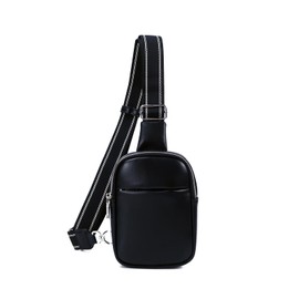 Mervokl Crossbody Bag for Women Small PU Leather Sling Belt Casual Daypack Anti Theft Cross Body Packs Shoulder Chest Front Backpack for Ladies Shopping Travel