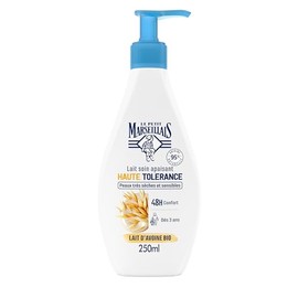 Le Petit Marseillais Soothing Care Milk with High Tolerance Organic Oat Milk (250 ml Pump Bottle) - Body Milk for Very Dry and Sensitive Skin - 95% Natural Origin and 48 Hours