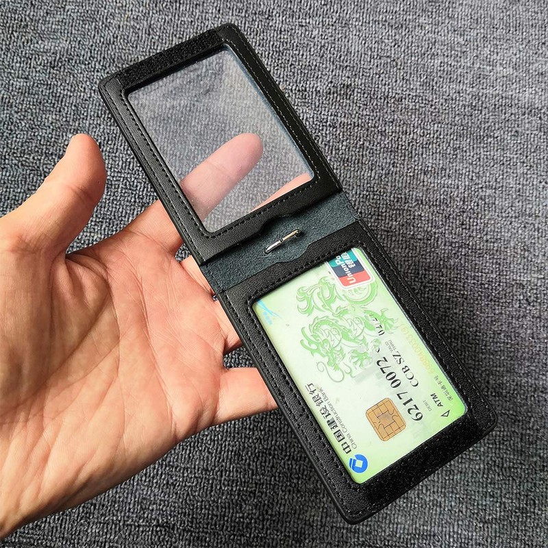 Hibate Genuine Leather Oyster Card Holder Bus Travel Pass Holders