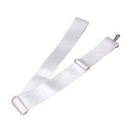 Tennis Net Center Strap, Durable Stainless Steel Buckle, White Color with Nylon Straps, Tennis Net Straps for Multiplayer Games