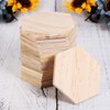 SUPVOX Wood Slices Ornaments Hexagon Shape Wood Slabs Craft DIY