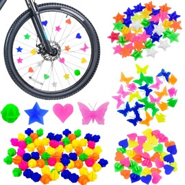Colourful Bicycle Spokes Decorations, Pack of 120 Spoke Reflectors Bicycle Children, Bicycle Accessories Children, Reflective Spoke Beads