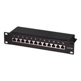 LogiLink Professional Patch Panel Cat 6 A 500 MHz, Black