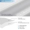 THAIGEE 2-in-1 Waterproof Fabric Shower Curtain or Liner,Linen Textured,Breathable TPU