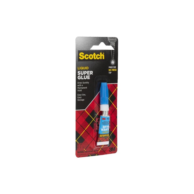 Scotch Super Glue Liquid, .07 oz, 1-Pack, Fast Drying Liquid