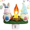 Gnomes Campfire Flickering Nightlight, Rabbit Night Light Plug into Wall