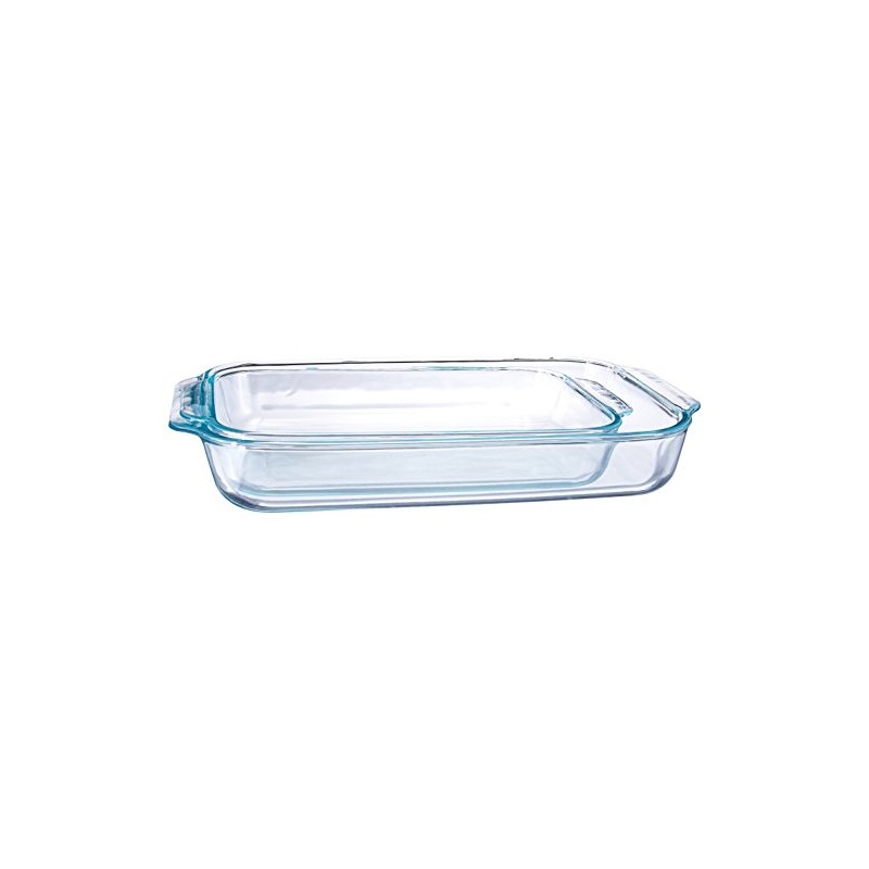 Pyrex Bakeware 2-Quart Oblong Baking/Serving Dish, Clear, 2 QT