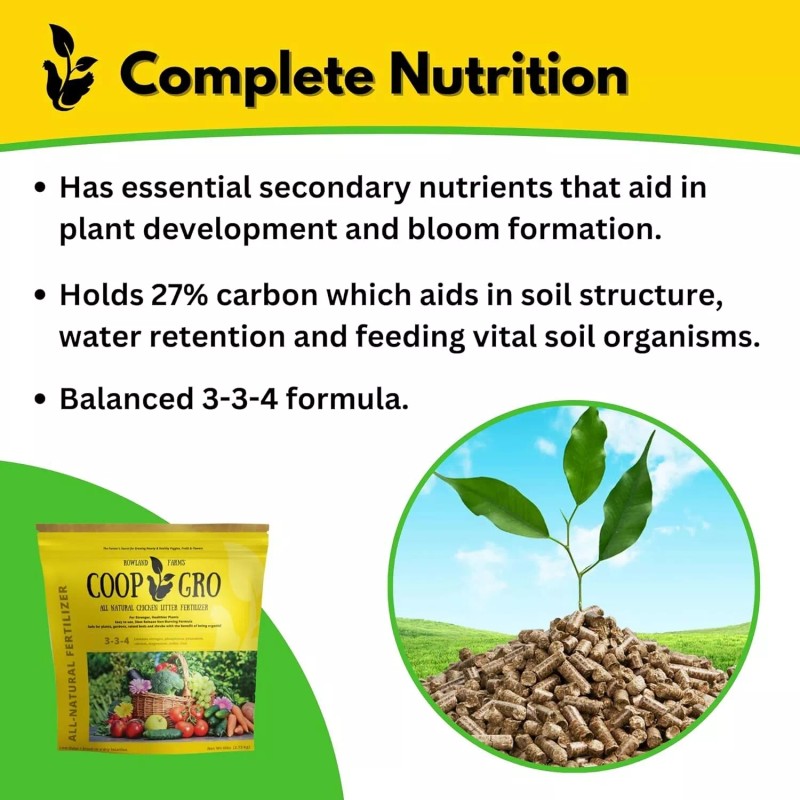 COOPGRO Coop Gro Organic Chicken Manure Fertilizer 6 lb. Bag.