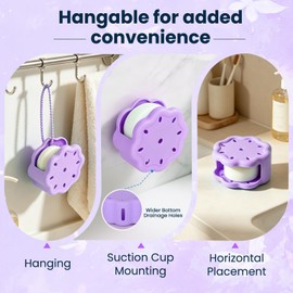 Shower Steamer Holder, Multi-Use Shower Steamer Tray with Suction Cup