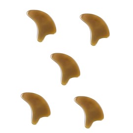 Baluue 5 Pcs Neck Shoulder Massager Natural Buffalo Horn Scalp Massager Smooth Edge Guasha Tool Perfect for Face Body Compact for Travel