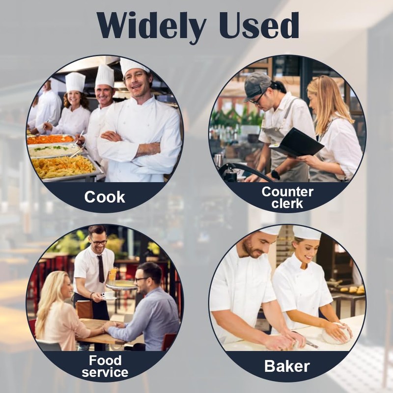 DiULi Chef Jacket, Unisex Chef's Short Sleeve Jacket Professional Lightweight