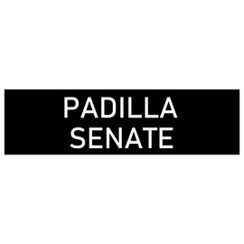 Alex Padilla Bumper Sticker - Vote for Alex Padilla for California Senator Sticker Decal Car Sticker - Made in USA Black