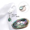 Joseph Brothers Teardrop Abalone Shell Four Leaf Clover Earrings for