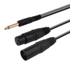 euroharry 30cm Microphone 3-Pin Male & Female XLR Y Splitter