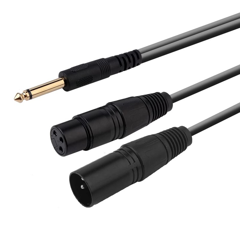 euroharry 30cm Microphone 3-Pin Male & Female XLR Y Splitter