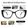 FONHCOO Bifocal Reading Glasses for Women, Blue Light Clear Top