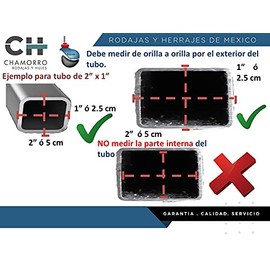 Regatón Tapón De Plástico Retangular de 2" x 1" Paq. 12 Pzas. Para Calibre 18 y 20.