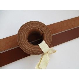 Leather Strap, Leather Strip, Leather Band, Natural Leather Belt Blank. 9-10 oz 51-55". (Brown Cognac, 1 1/2 inch (38mm.))