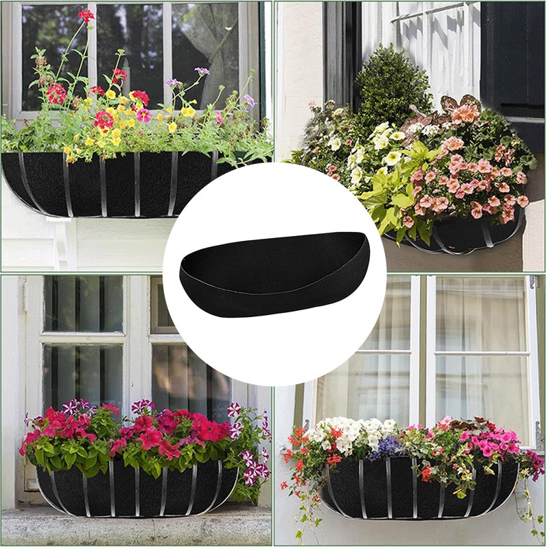 3PCS Planter Basket Liner Felt Fabric Window Box Liner Replacement