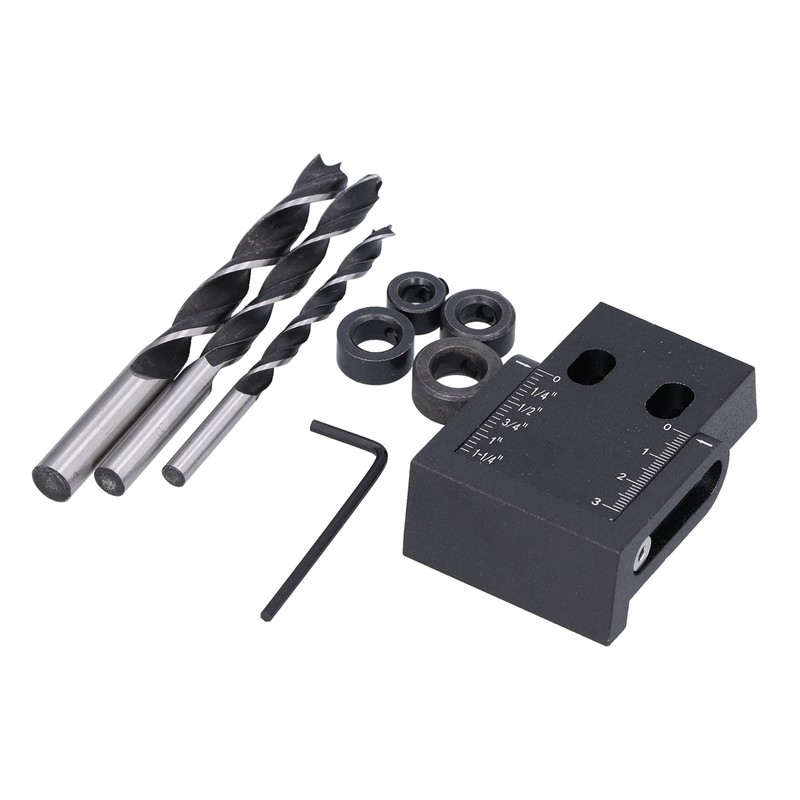 39Pcs Pocket Hole Jig 15 Degree Woodworking Guide Oblique Drill