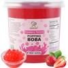 Soeos Strawberry Popping Boba Pearls 6.6 Pounds, Bursting Boba Pearls