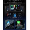 Single Din Car Stereo with Apple Carplay Android Auto, METEESER
