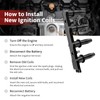 Ignition Coil Pack and Spark Plugs kit fit for L4