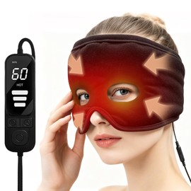 Thermo Relief Heated Sinus Mask, Extra Large Face Heating Pad for Eyes with 3 Heat Settings for Pressure Relief